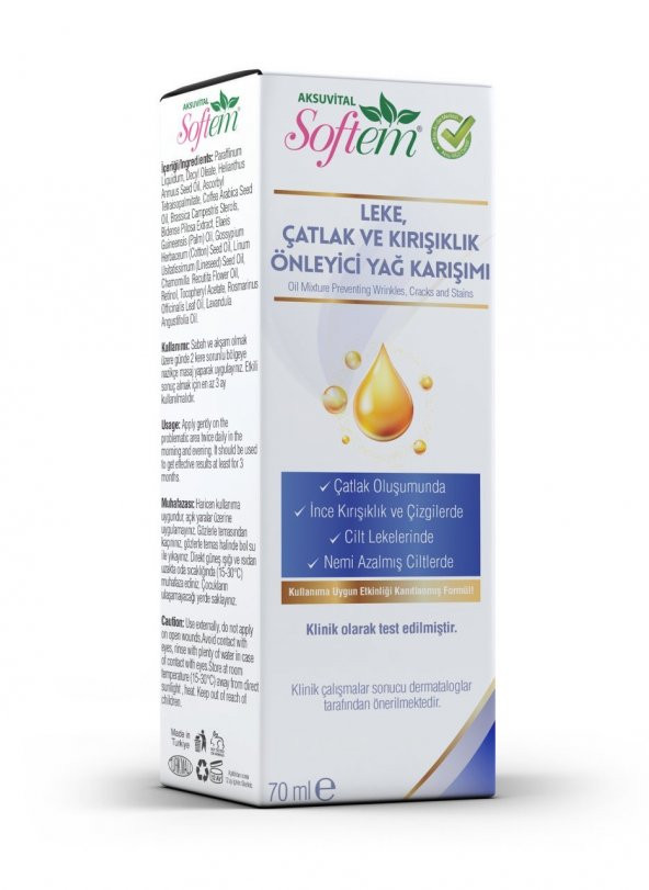 Softem Leke Çatlak Kırışıklık Yağı 70 ml