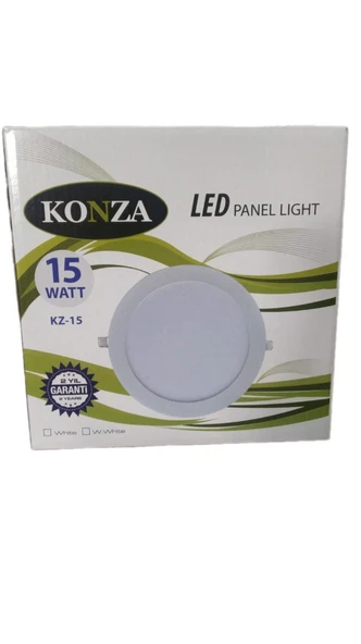 Konza Led Panel Light 15 watt kz-15 White - Resim 3