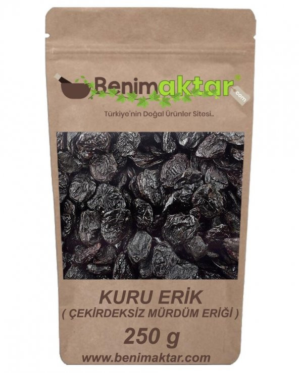 BenimAktar Çekirdeksiz Kuru Erik Temiz Ürün 250 Gr