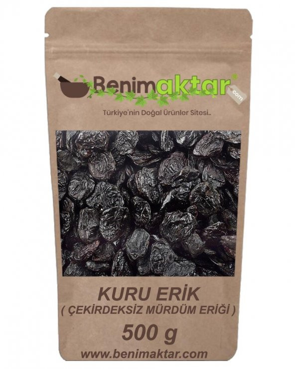 BenimAktar Çekirdeksiz Kuru Erik Temiz Ürün 500 Gr