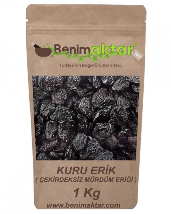 BenimAktar Çekirdeksiz Kuru Erik Temiz Ürün 1 Kg