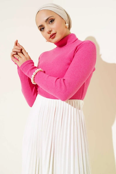 Boğazlı Fitilli Body Fuşya ürün görseli 1