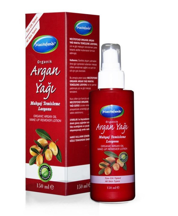 Mecitefendi Organik Argan Yağı Makyaj Temizleme losyonu 150 ml