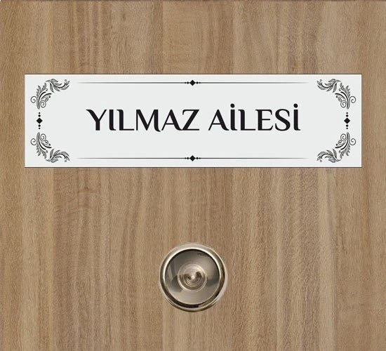 Kişiye Özel Kapı Yazısı - Metal Kapı İsimliği - Dolap İsimliği - Resim 2