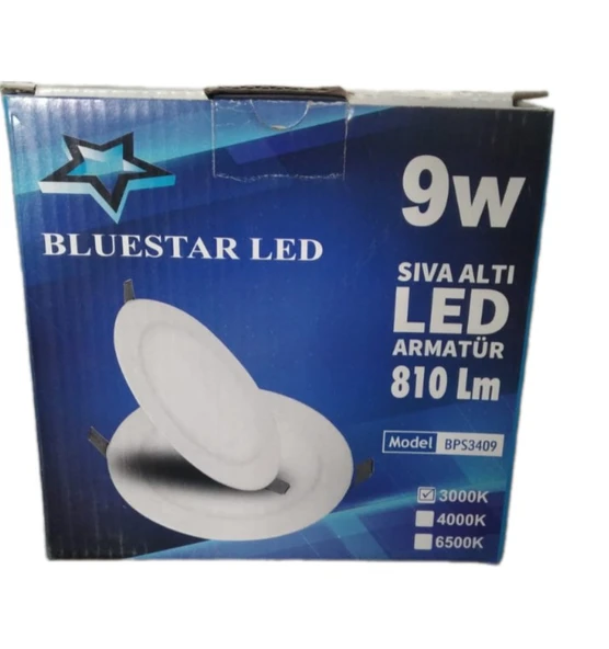 Bluestar Led 9W Sıva Altı Led Armatür 810Lm BPS 3409 3000K - Resim 3
