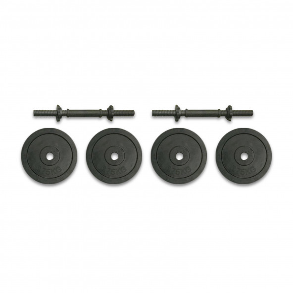 Voit 16,5 KG Kauçuk Kaplı Dumbell Set - 2