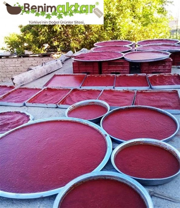 BenimAktar Tatlı Biber Salçası Hatay Doğal El Yapımı Güneş Salçası 500 Gr - 3