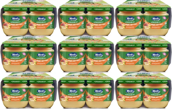 Hero Baby Kavanoz Maması 120GR Avantaj Pk (36 Lı Set) Karışık Meyveli (9PK*4)