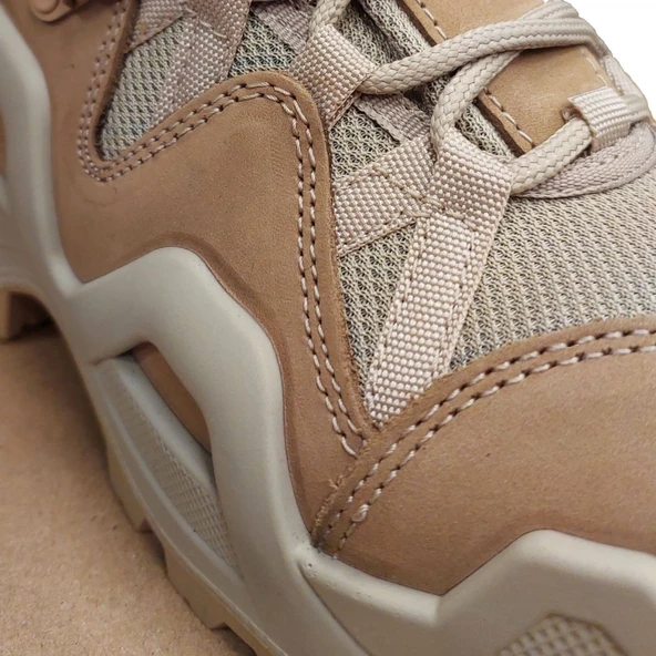 VANEDA 1285 Nubuk Yazlık Kısa Bej  Soğuğa Karşı Koruma Arazi Outdoor Trekking Asker Botu - 2