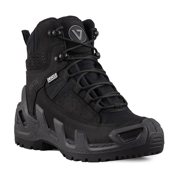 VANEDA1192 V-Clutch Pro Mid On Duty Siyah Nubuk Kısa Dry-Tex Su Geçirmez Soğuğa Karşı Koruma Arazi Outdoor Trekking Botu - 1