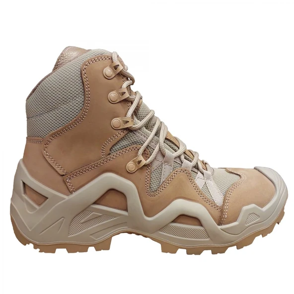 VANEDA 1285 Nubuk Yazlık Kısa Bej  Soğuğa Karşı Koruma Arazi Outdoor Trekking Asker Botu - 1