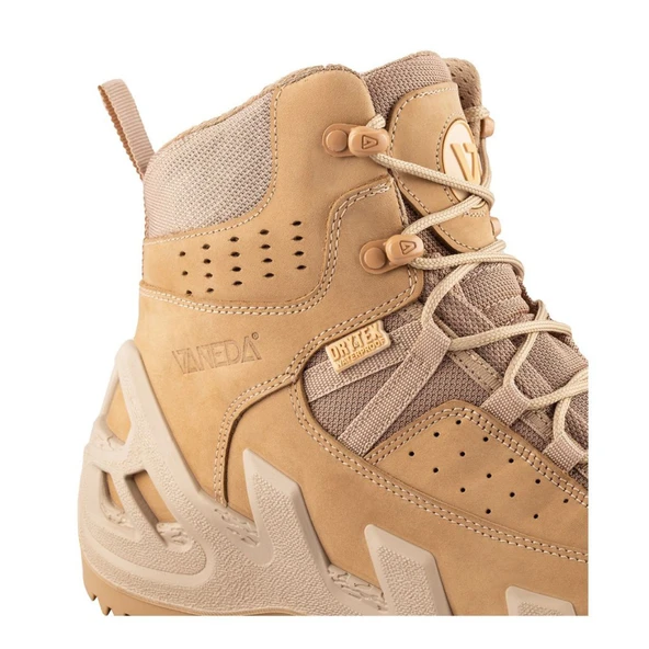 VANEDA1192 V-Clutch Pro Mid On Duty Bej Nubuk Kısa Dry-Tex Su Geçirmez Soğuğa Karşı Koruma Arazi Outdoor Trekking Botu - 4