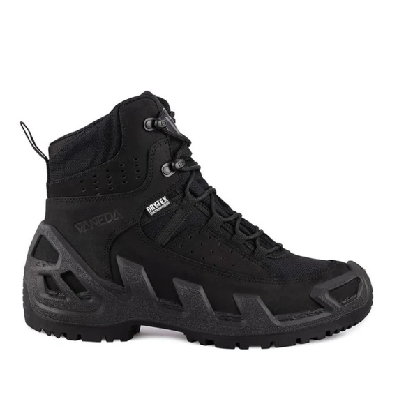 VANEDA1192 V-Clutch Pro Mid On Duty Siyah Nubuk Kısa Dry-Tex Su Geçirmez Soğuğa Karşı Koruma Arazi Outdoor Trekking Botu - 2