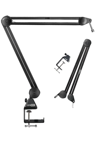 Hepa Merz N-PRO46 Yüksek Kaliteli Stüdyo Tipi Masa Mikrofon Standı Sehpası (46x46 cm) - Resim 4