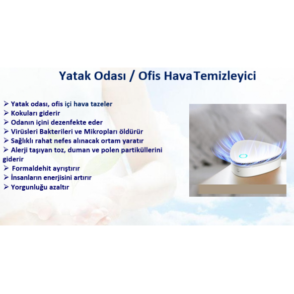 SMG OZON Cihazı-Hava Temizleme- Ozon Jeneratörü Cihazı Mini Taşınabilir Ce Onaylı A5000S - 5