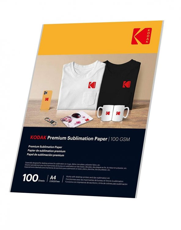 Kodak 100 Gr/m2 20x30(A4)-100 Adet Sublimasyon Transfer Kağıdı