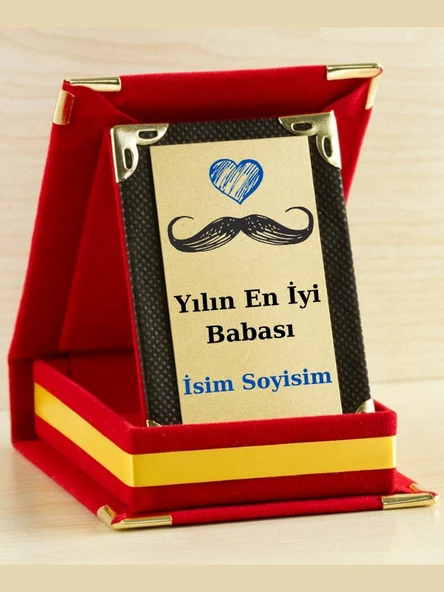 Yılın En İyi Babası Plaketi - Babalar Günü Plaketi ( Mini Plaket ) ürün görseli