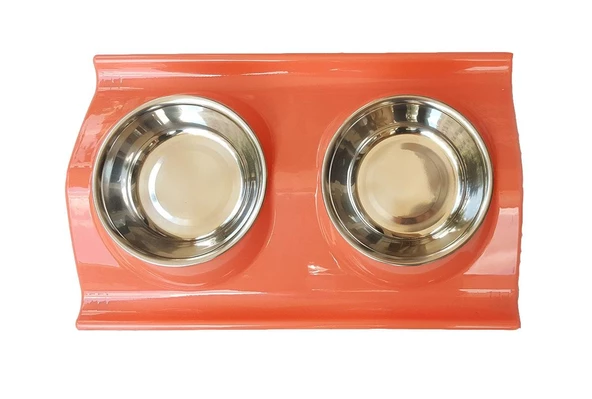 Kedi Köpek Eğimli İkili Mama ve Su Kabı - Resim 4