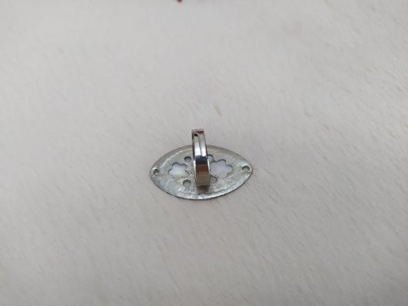 Hdmarketim Kadın Yüzük Dogal Beyaz Akik Taşlı Ayarlanabilir Ölçü - 2