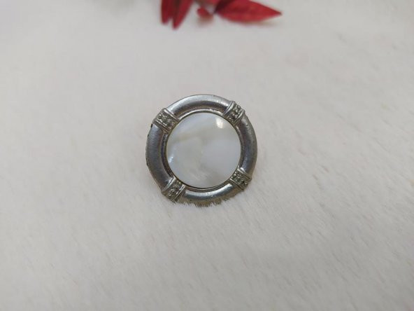 Hdmarketim Kadın Yüzük Dogal Beyaz Akik Taşlı Ayarlanabilir Ölçü ürün görseli