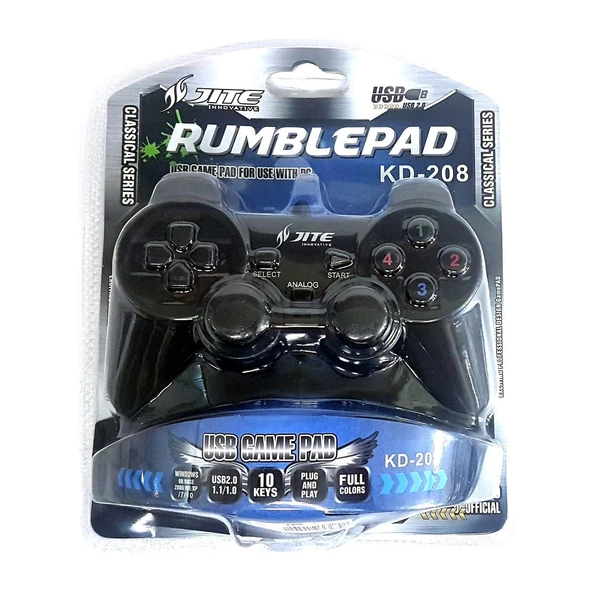 Powermaster USB Game Pad Joystick Oyun Kolu PM-17172 Bilgisayar Pc İçin Oyun Konsolu - 6