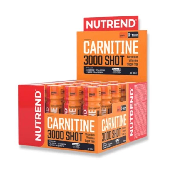 Nutrend L-Carnitine Shot 3000 mg 20 Ampul Portakal