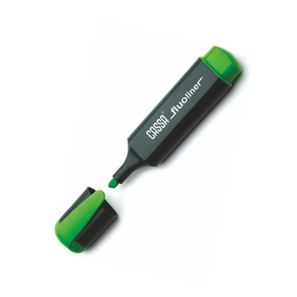 Cassa 8720 Fluo Liner Fosforlu Kalem Yeşil - 3 Adet