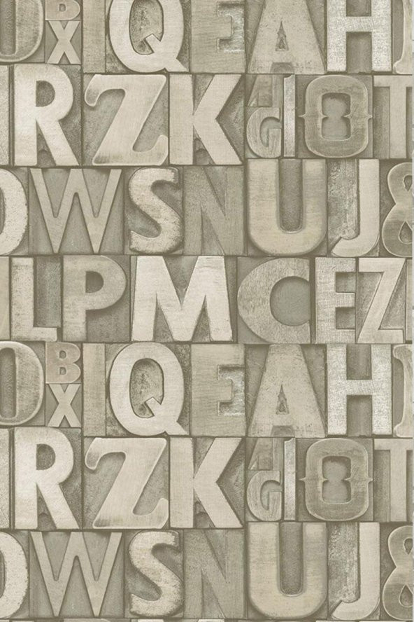 Adawall İndigo 4704-2 Kalın Tipografi Modern Tarzı Duvar Kağıdı 10,60 M²