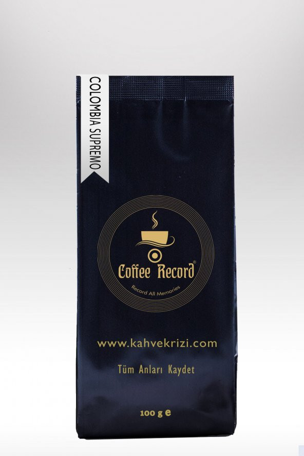 Coffee Record - Colombia Supremo 100 gr (orta-sert içim)