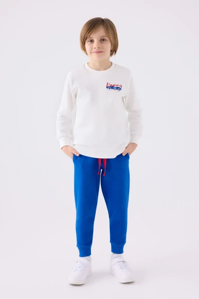 Rolypoly RP3440 Erkek Çocuk Krem Eşofman Takımı