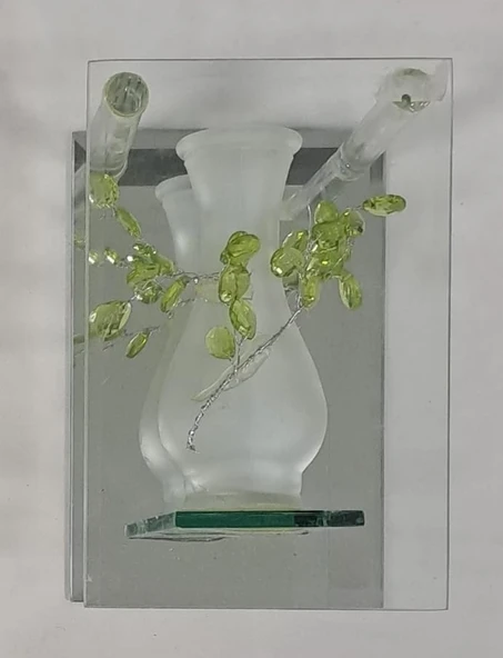 BİBLO AYNALI CAM VAZO NF6-1 ( 7 x 10 x 15 cm )