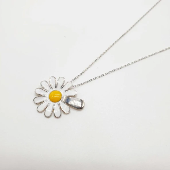 Papatya Model Gümüş Kolye - 4