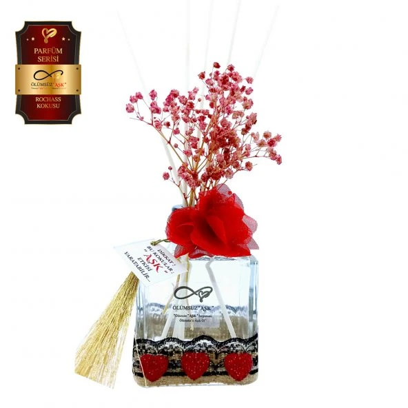 Ölümsüz Aşk Parfüm Serisi Rochass Kokulu 10 x 200 ml küp Şişe Bambu Çubuklu Ortam Kokusu ürün görseli