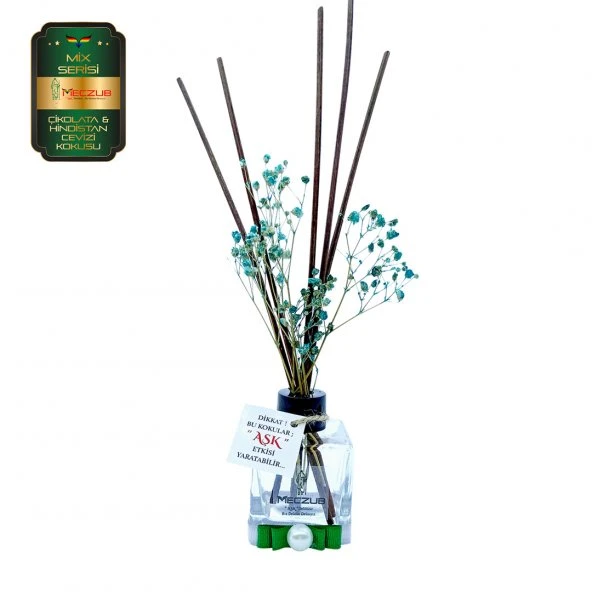 Meczub Mix Serisi Çikolata & Hindistan Cevizi Kokulu 5 x 60 ml küp Şişe Bambu Çubuklu Ortam Kokusu ürün görseli