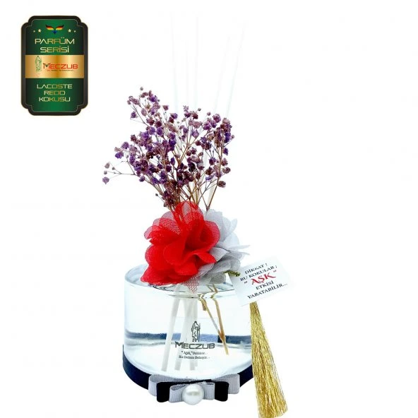 Meczub Parfüm Serisi Lacostee Redd Kokulu 5 x 200 ml Silindir Şişe Bambu Çubuklu Ortam Kokusu - 1