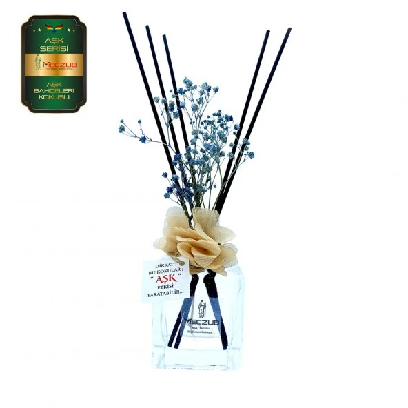 Meczub Aşk Serisi Aşk Bahçeleri Kokulu 5 x 120 ml küp Şişe Bambu Çubuklu Ortam Kokusu ürün görseli 1