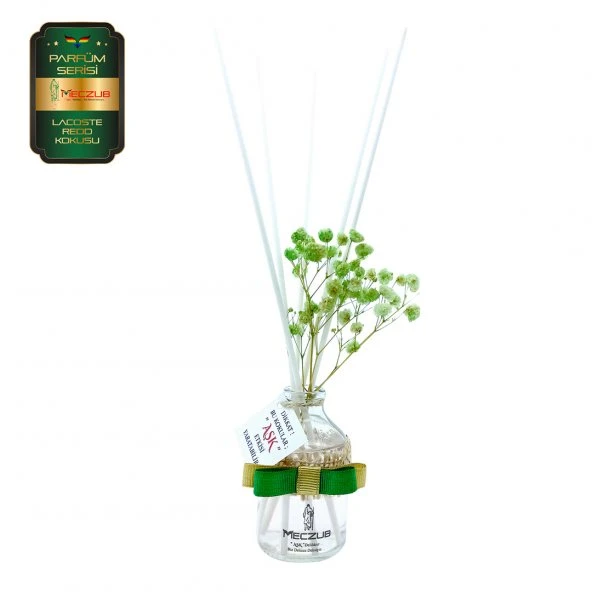 Meczub Parfüm Serisi Lacostee Redd Kokulu 10 x 50 ml Oval Şişe Bambu Çubuklu Ortam Kokusu ürün görseli