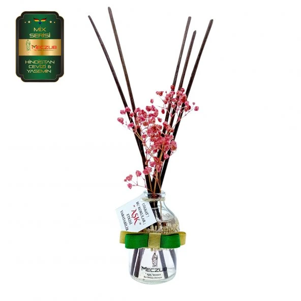 Meczub Mix Serisi Hindistan Cevizi & Yasemin 10 x 50 ml Oval Şişe Bambu Çubuklu Ortam Kokusu ürün görseli