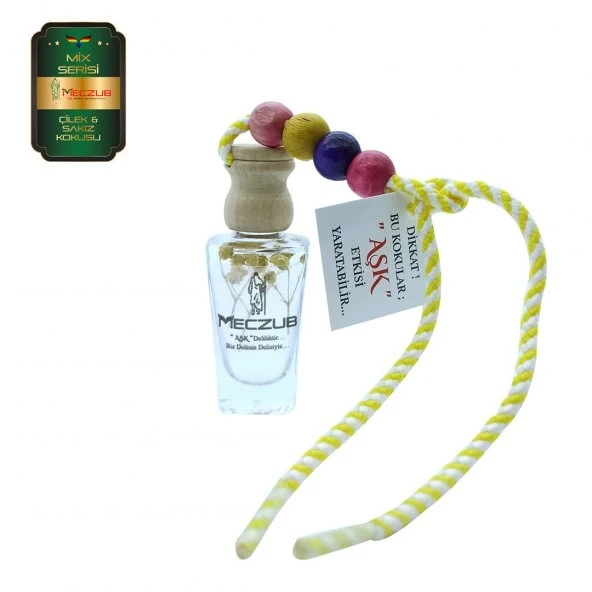 Meczub Mix Serisi Çilek & Sakız Kokulu 10 x 12 ml Heybet Şişe Oto Kokusu ürün görseli 1