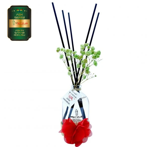 Meczub Aşk Serisi Aşkın Şarabı Kokulu 5 x 100 ml Oval Şişe Bambu Çubuklu Ortam Kokusu ürün görseli