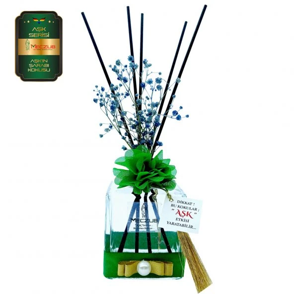 Meczub Aşk Serisi Aşkın Şarabı Kokulu 10 x 200 ml küp Şişe Bambu Çubuklu Ortam Kokusu ürün görseli 1