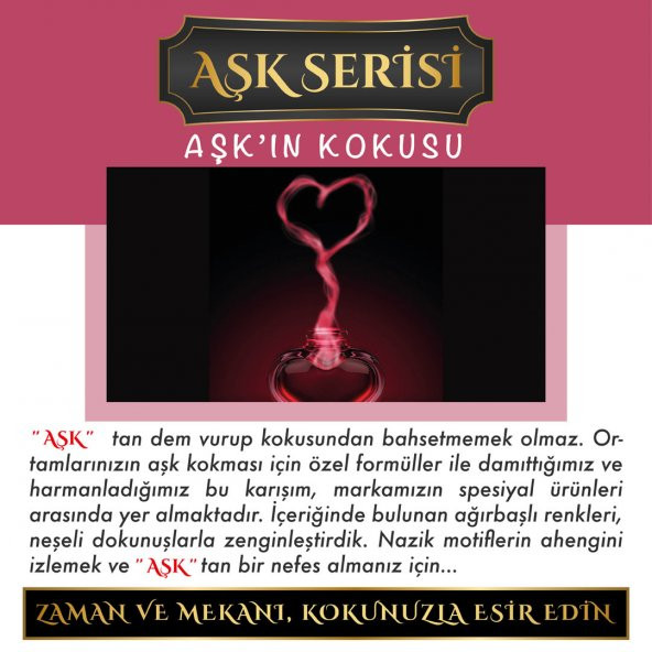 Ölümsüz Aşk Aşk Serisi Aşkın Kokusu Kokulu 5 x 12 ml Elma Şişe Oto Kokusu - Resim 2