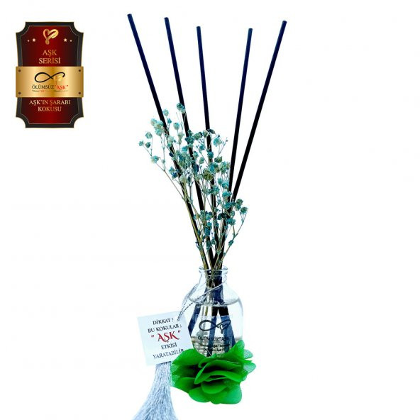 Ölümsüz Aşk Aşk Serisi Aşkın Şarabı Kokulu 5 x 50 ml Oval Şişe Bambu Çubuklu Ortam Kokusu