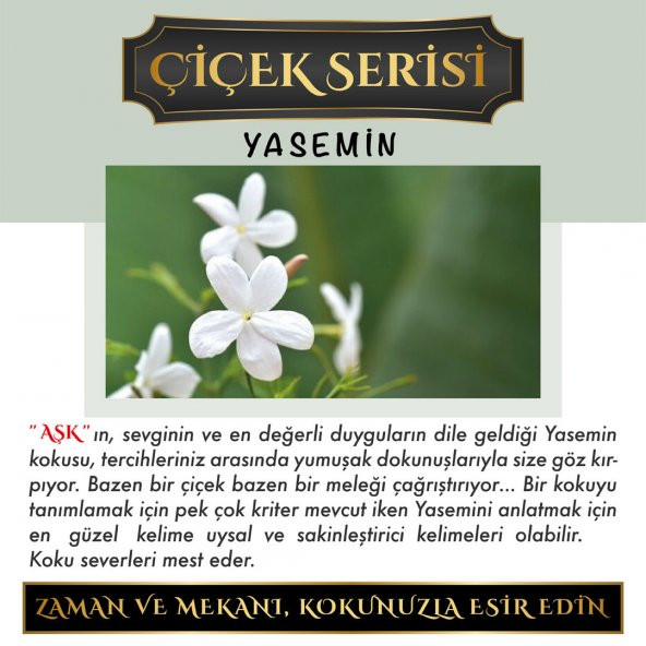 Meczub Çiçek Serisi Yasemin Kokulu 5 x 8 ml Silindir Şişe Oto Kokusu - 2