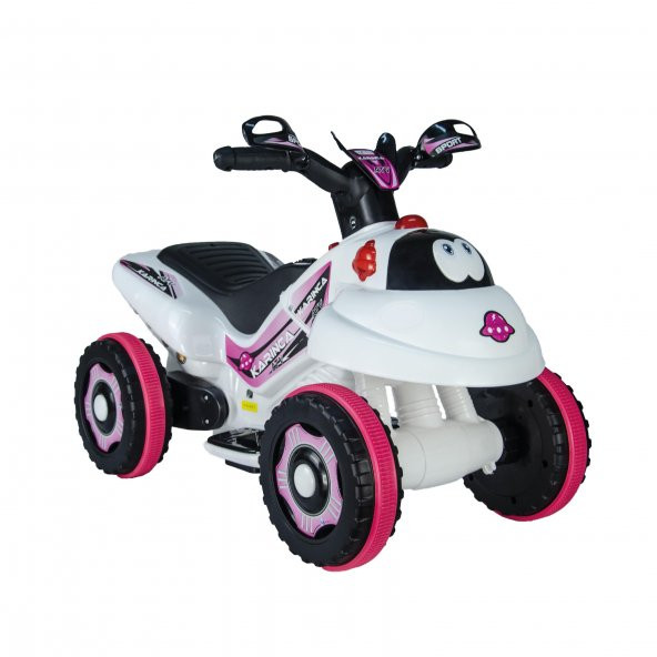 Uj Toys Akülü Atv 6V Karınca-Beyaz Prenses - 3
