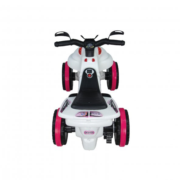Uj Toys Akülü Atv 6V Karınca-Beyaz Prenses - 4