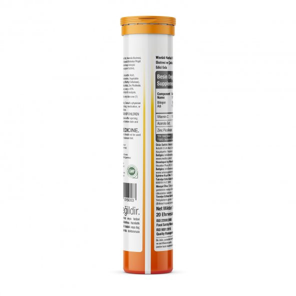 WiseLab Vitamin C + Zinc 1000 mg 20 Efervesan Tablet - 2