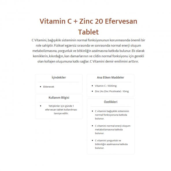 WiseLab Vitamin C + Zinc 1000 mg 20 Efervesan Tablet - 3