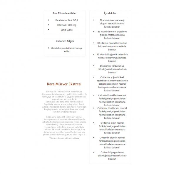 WiseLab Kara Mürver Ekstresi Vitamin C & Çinko 30 Şase - 3