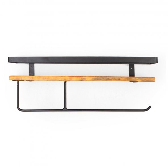 Dekoratif Ahşap Ve Metal Baharatlık Çok Amaçlı Mutfak Banyo Rafı - 6